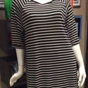 NWT $98.00 Premise Black and White Striped Dress Size:16(XL,Plus 0x) Mid-Length